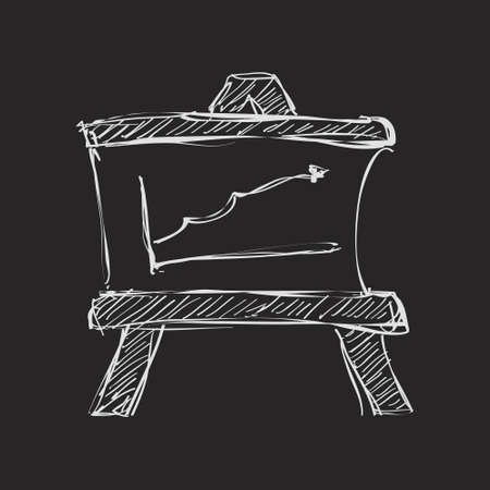 Simple hand drawn doodle of a blackboardのイラスト素材