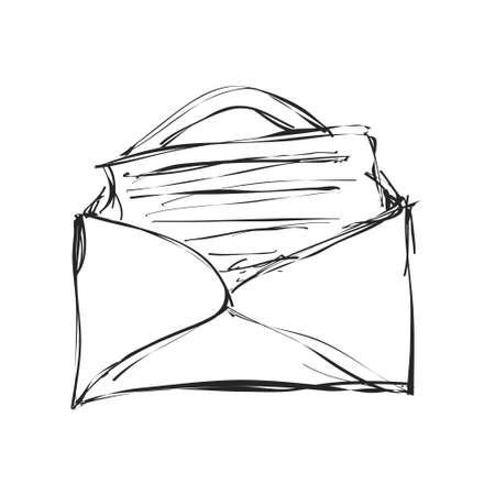 Simple hand drawn doodle of a letterのイラスト素材