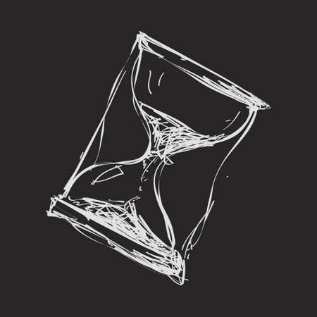 Simple hand drawn doodle of a hourglassのイラスト素材