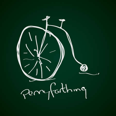 Simple hand drawn doodle of a bicycleのイラスト素材