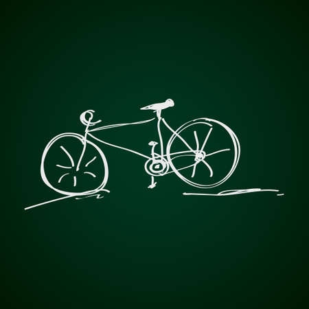 Simple hand drawn doodle of a bicycleのイラスト素材