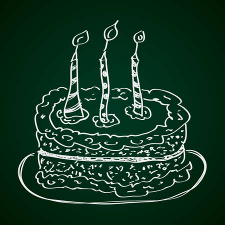 Simple hand drawn doodle of a cakeのイラスト素材