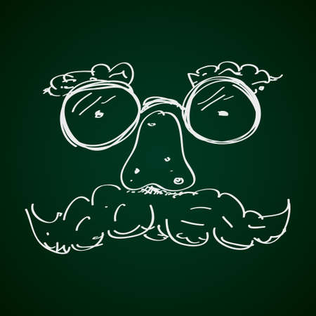 Simple hand drawn doodle of a funny faceのイラスト素材