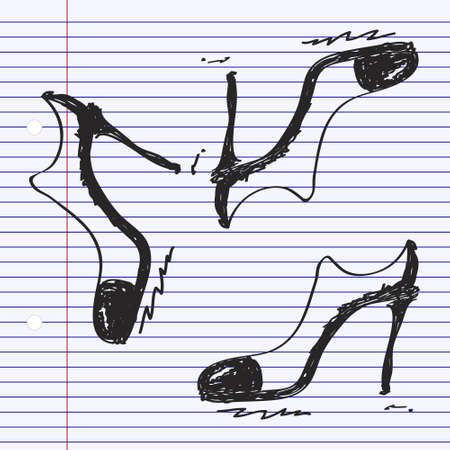 Simple hand drawn doodle of a ladies shoeのイラスト素材
