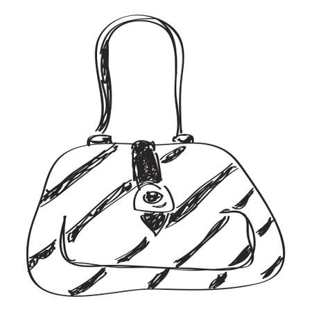 Simple hand drawn doodle of a handbagのイラスト素材