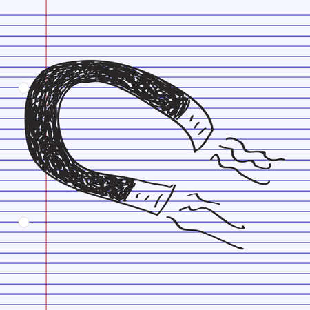 Simple hand drawn doodle of a magnetのイラスト素材
