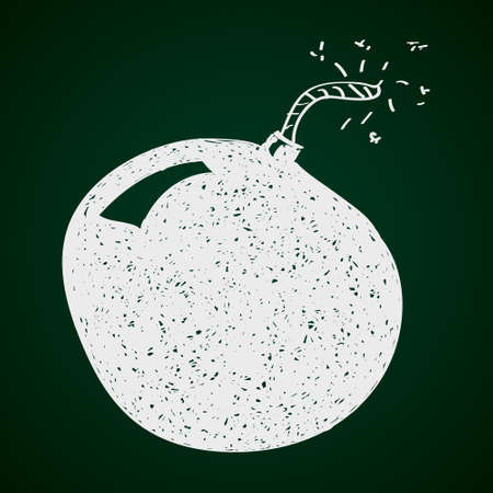 Simple hand drawn doodle of a bombのイラスト素材