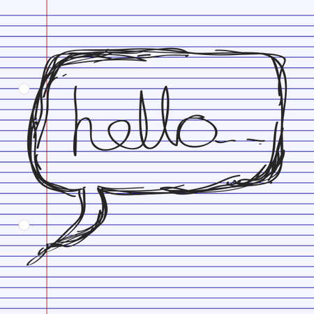 Simple hand drawn doodle of a helloのイラスト素材
