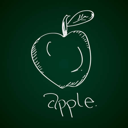 Simple hand drawn doodle of an appleのイラスト素材