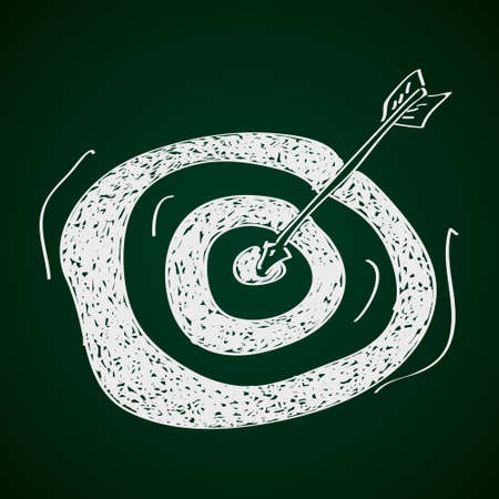 Simple hand drawn doodle of a targetのイラスト素材