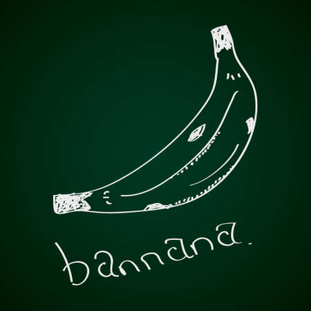 Simple hand drawn doodle of a bananaのイラスト素材