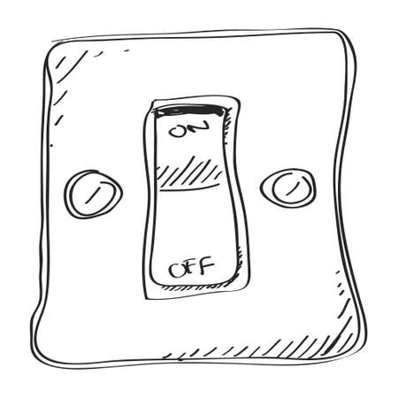 Simple hand drawn doodle of a switchのイラスト素材