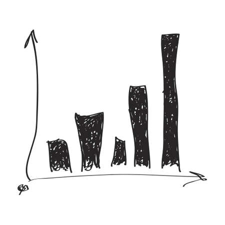 Simple hand drawn doodle of a chartのイラスト素材