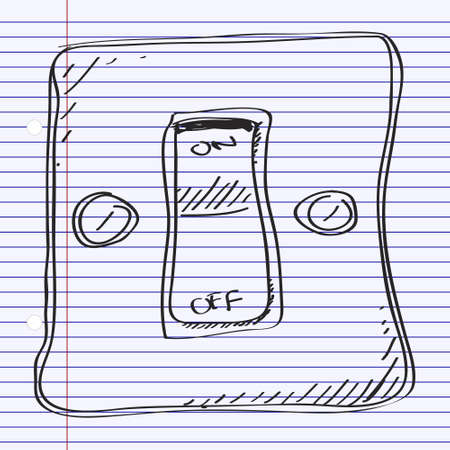 Simple hand drawn doodle of a switchのイラスト素材