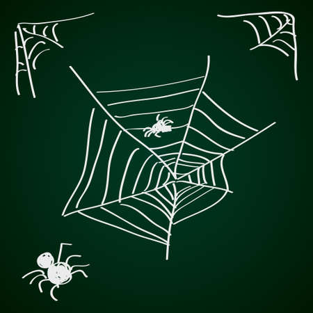 Simple hand drawn doodle of a spiders webのイラスト素材