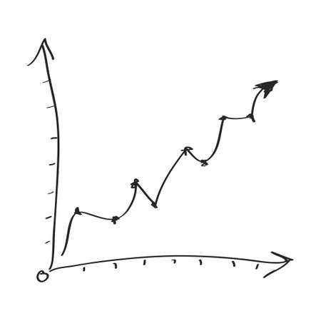 Simple hand drawn doodle of a chartのイラスト素材