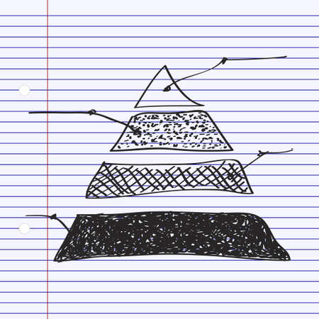 Simple hand drawn doodle of a pyramid graphのイラスト素材