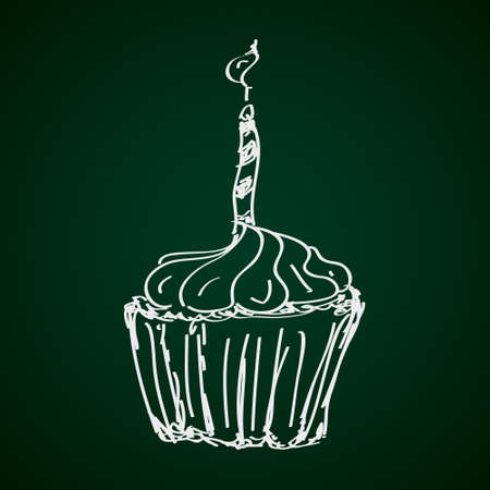 Simple hand drawn doodle of a cake