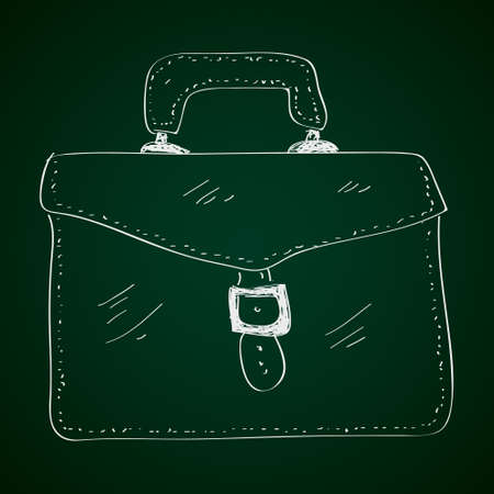 Simple hand drawn doodle of a briefcaseのイラスト素材
