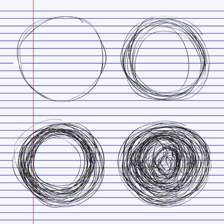 Simple hand drawn doodle of a circleのイラスト素材