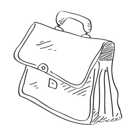 Simple hand drawn doodle of a briefcaseのイラスト素材