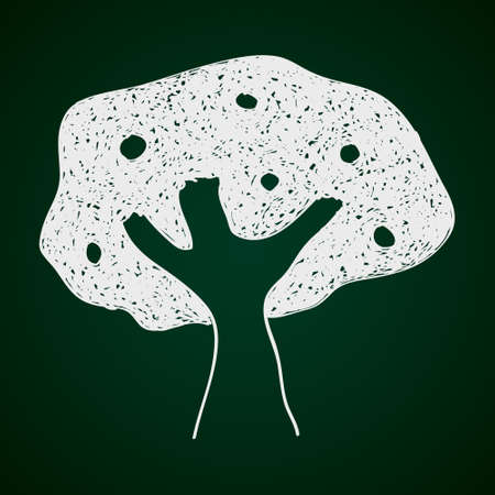 Simple hand drawn doodle of a treeのイラスト素材