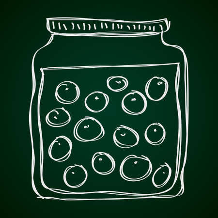 Simple hand drawn doodle of a jarのイラスト素材