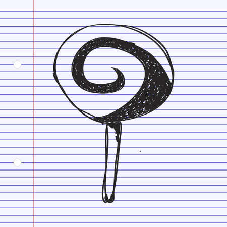 Simple hand drawn doodle of a lollyのイラスト素材