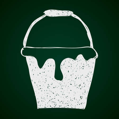Simple hand drawn doodle of a paint bucketのイラスト素材