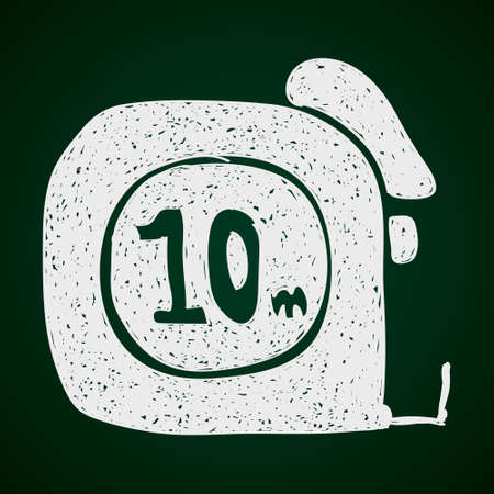 Simple hand drawn doodle of a tape measureのイラスト素材