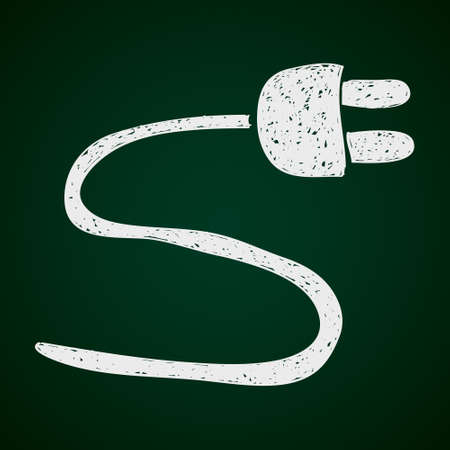 Simple hand drawn doodle of a power cableのイラスト素材