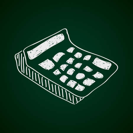 Simple hand drawn doodle of a calculatorのイラスト素材