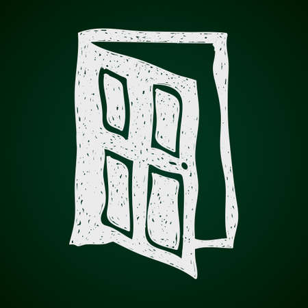Simple hand drawn doodle of a doorのイラスト素材