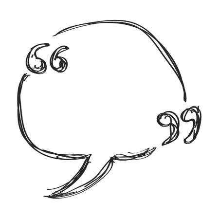 Simple hand drawn doodle of a quoteのイラスト素材