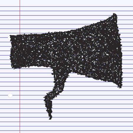 Simple hand drawn doodle of a speech bubbleのイラスト素材