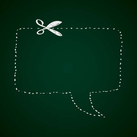 Simple hand drawn doodle of a speech bubbleのイラスト素材