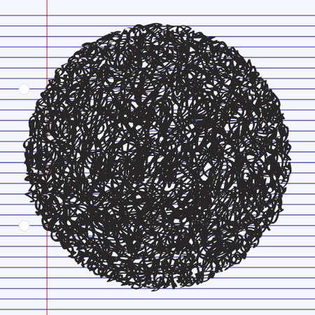 Simple hand drawn doodle of a circleのイラスト素材