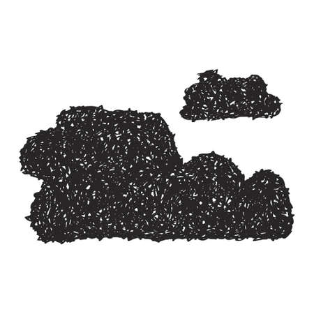 Simple hand drawn doodle of a cloudのイラスト素材