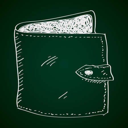 Simple hand drawn doodle of a walletのイラスト素材