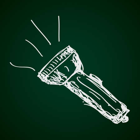 Simple hand drawn doodle of a torchのイラスト素材