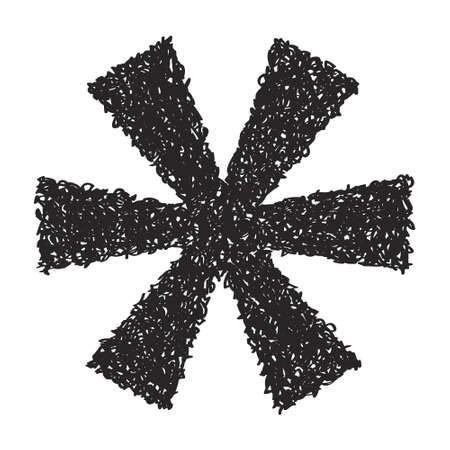 Simple hand drawn doodle of an asterixのイラスト素材