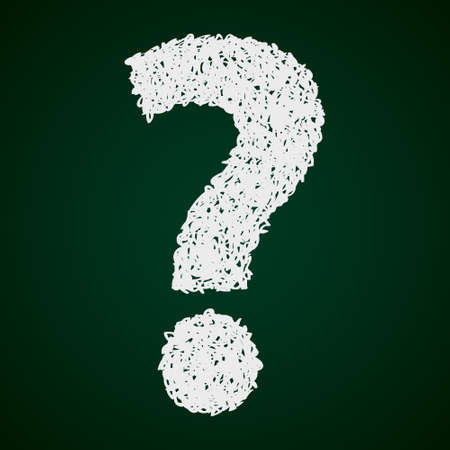 Simple hand drawn doodle of a question markのイラスト素材