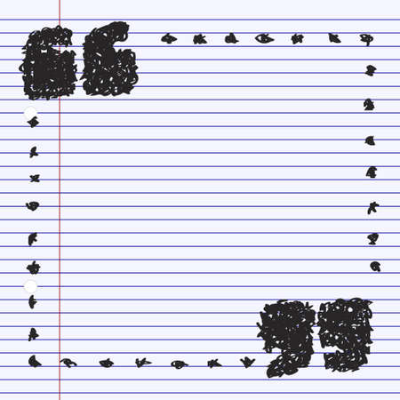 Simple hand drawn doodle of quote marksのイラスト素材