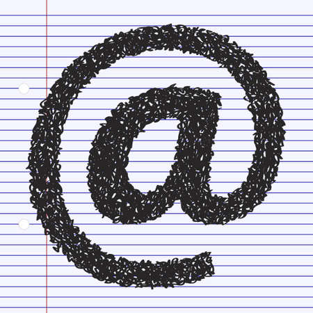 Simple hand drawn doodle of an email symbolのイラスト素材
