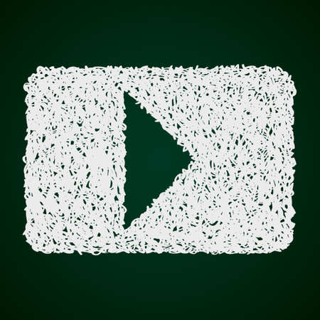 Simple hand drawn doodle of a play buttonのイラスト素材