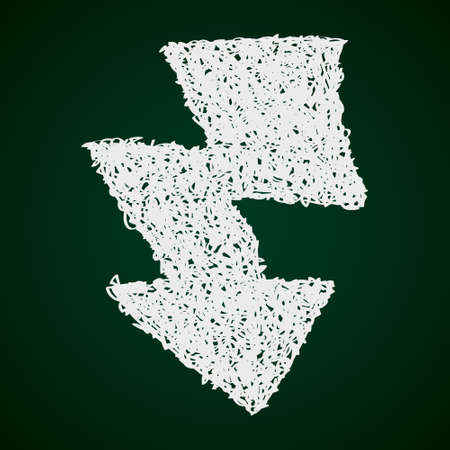 Simple hand drawn doodle of a lightning boltのイラスト素材