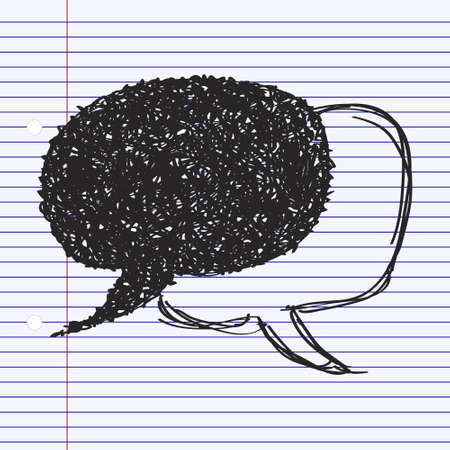 Simple hand drawn doodle of a speech bubbleのイラスト素材