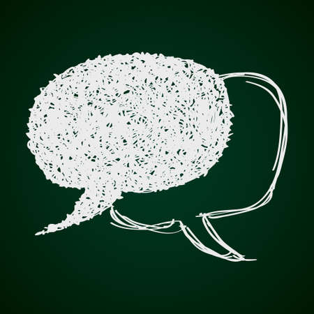 Simple hand drawn doodle of a speech bubbleのイラスト素材
