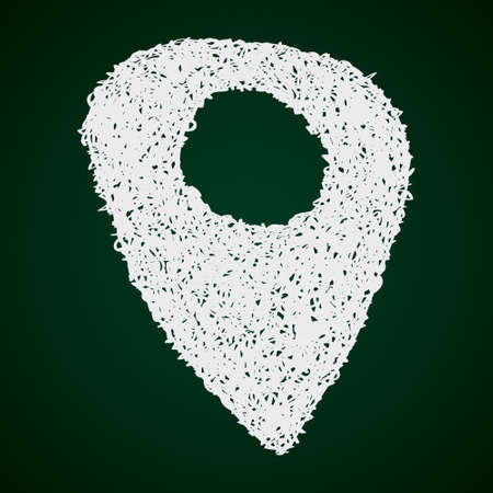 Simple hand drawn doodle of a location markerのイラスト素材