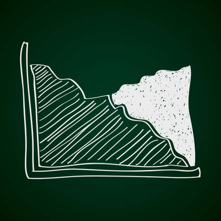 Simple hand drawn doodle of a graphのイラスト素材